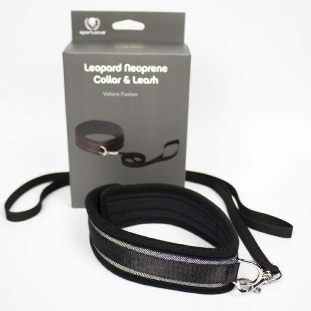 Spartacus Collar And Leash Neoprene Silver