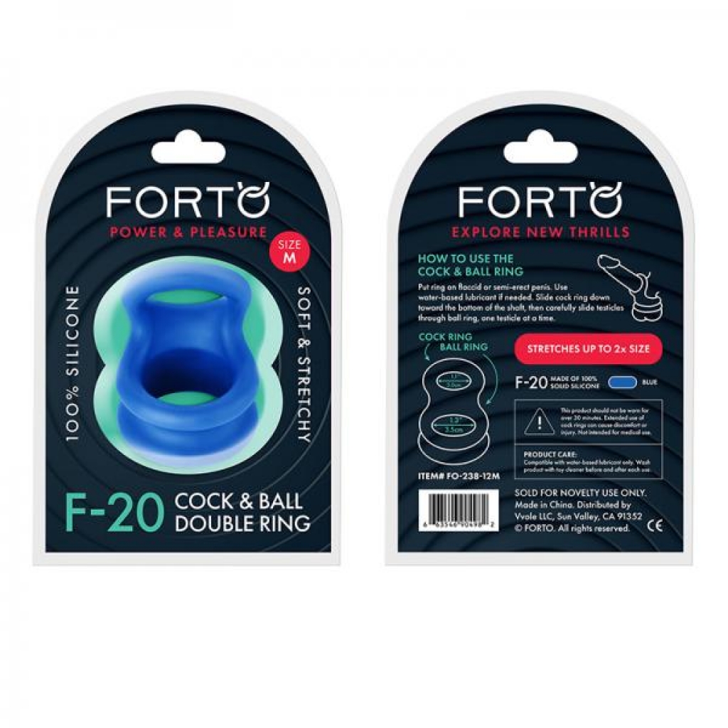 Forto F-20: Balls Stretcher Liquid Silicone 55/72 Mm Blue