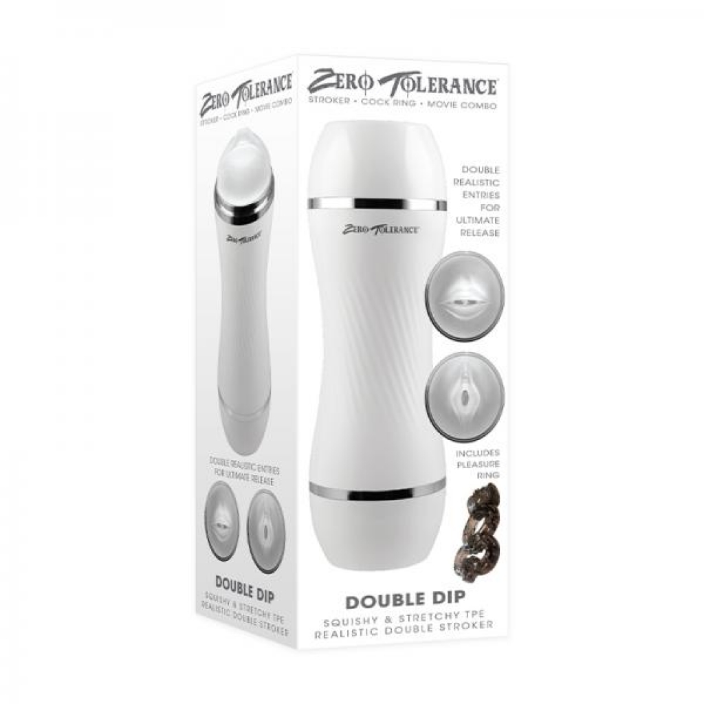 Zt Double Dip With Pleasure Ring White