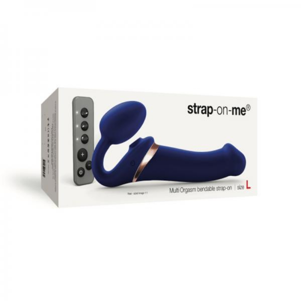 Strap-on-me Multi Orgasm Bendable Strap-on Large Night Blue