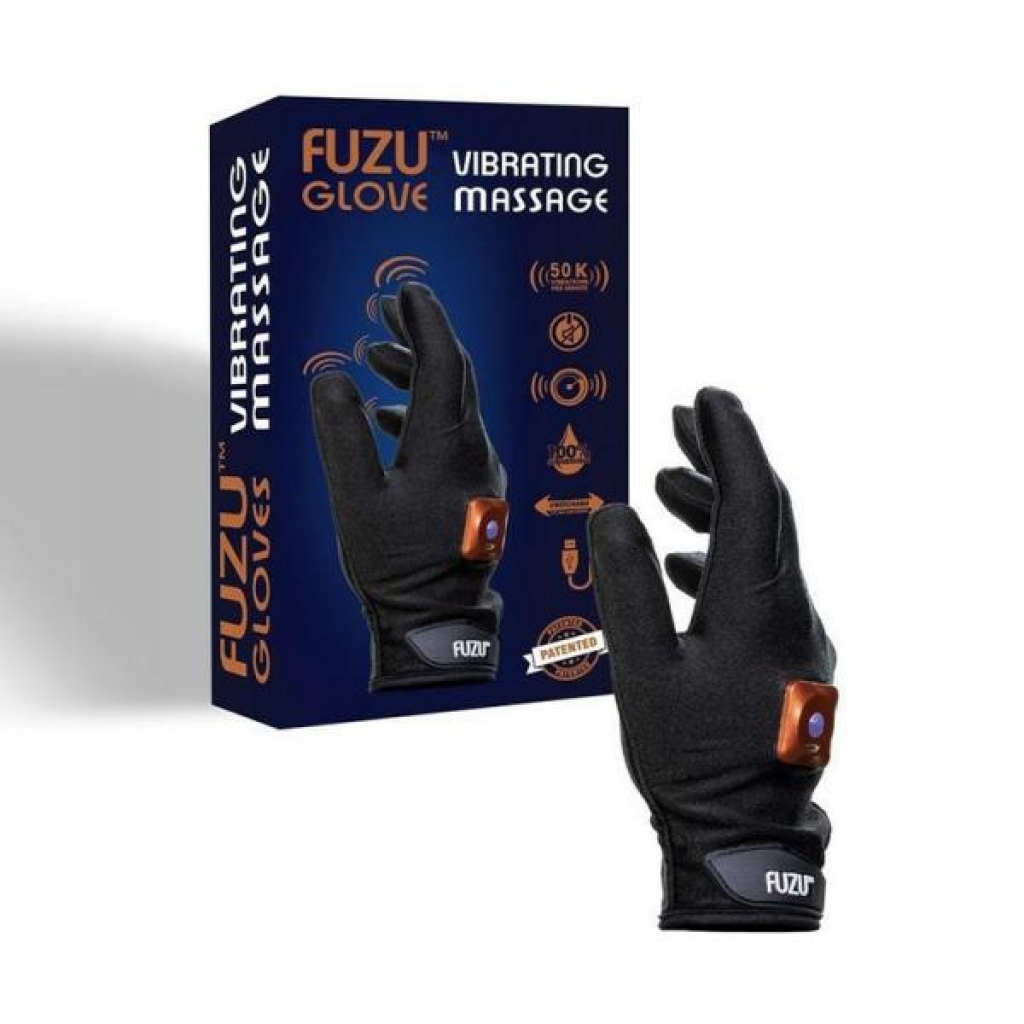Fuzu Rechargeable Vibrating Massage Glove Right Hand Black
