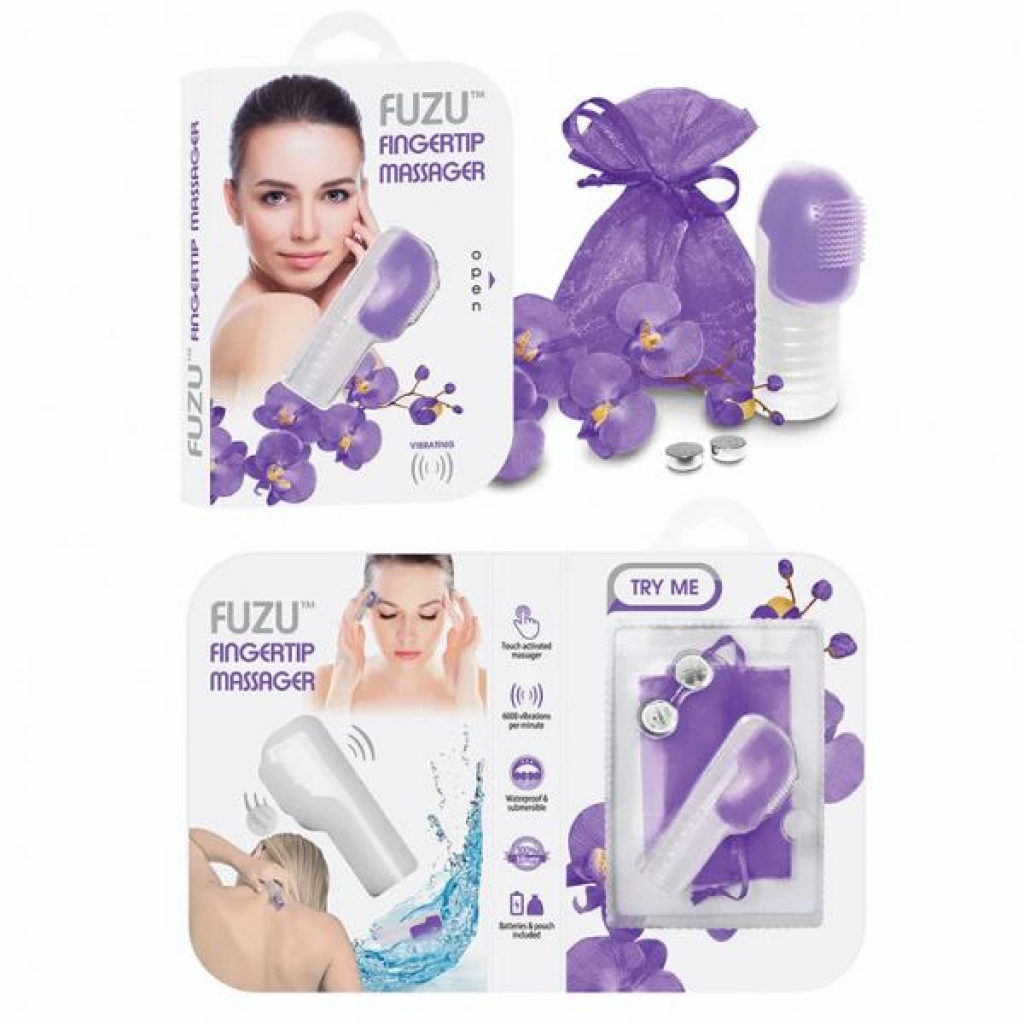 Fuzu Vibrating Fingertip Massager Neon Purple