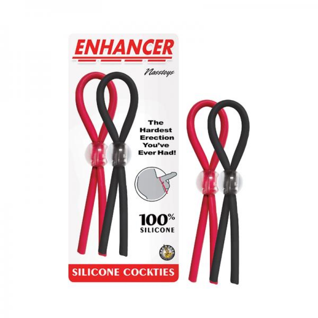 Nasstoys Enhancer Silicone Cockties Red & Black