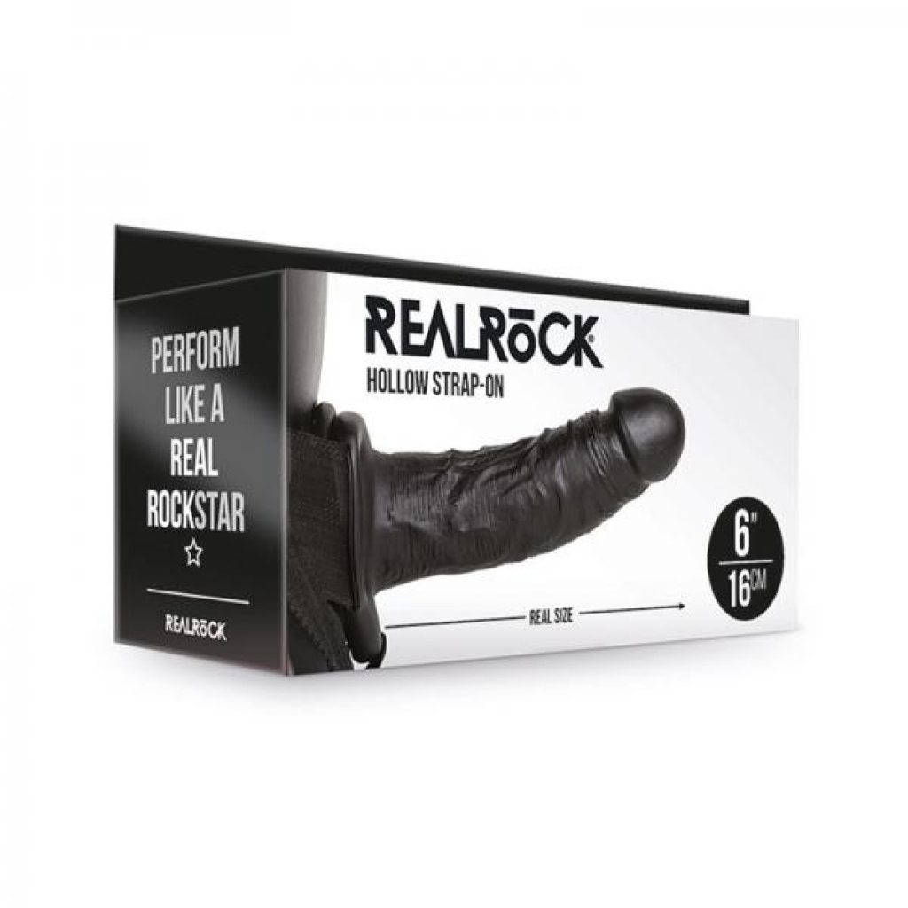 Realrock Hollow Strap-on Without Balls 6 In. Chocolate