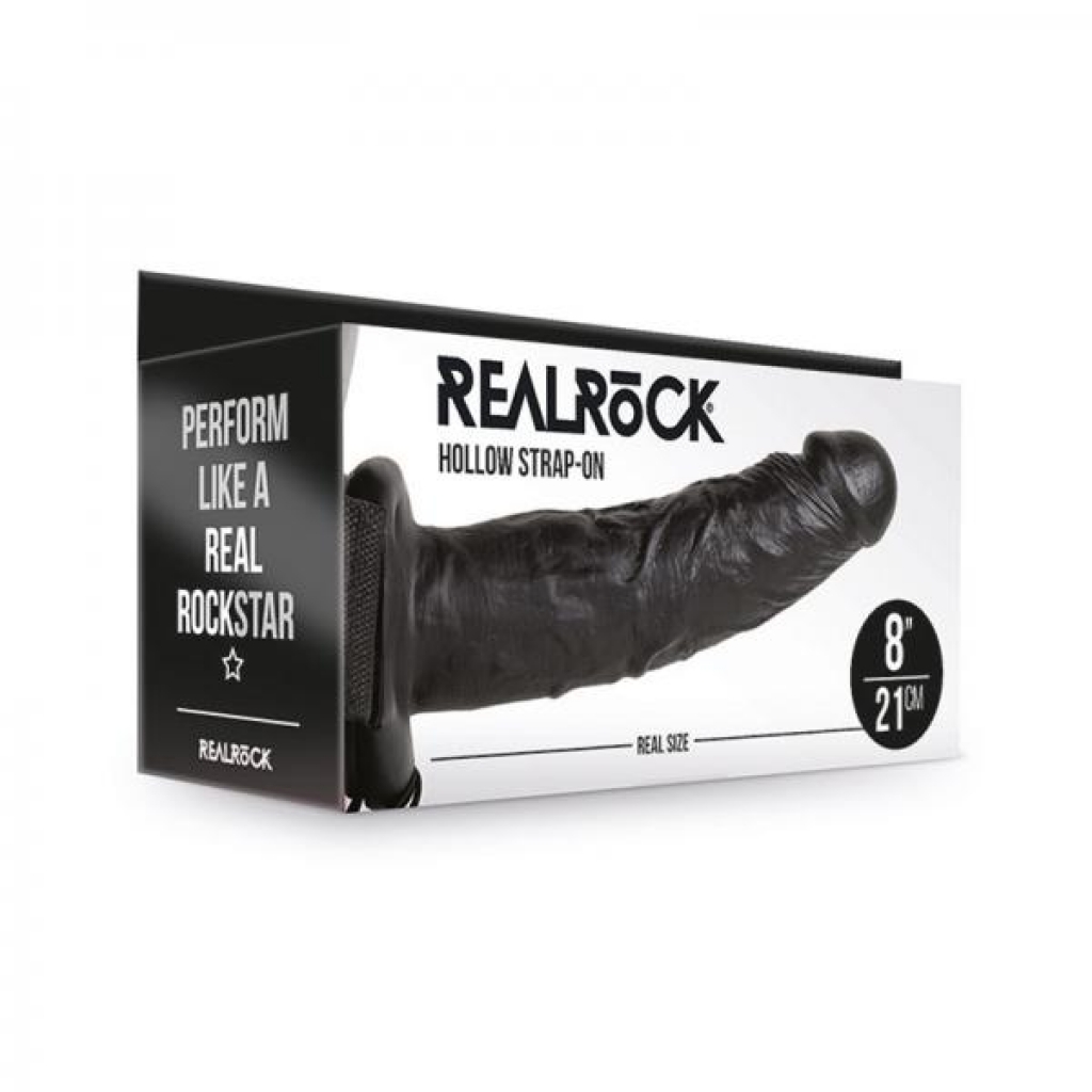 Realrock Hollow Strap-on Without Balls 8 In. Chocolate