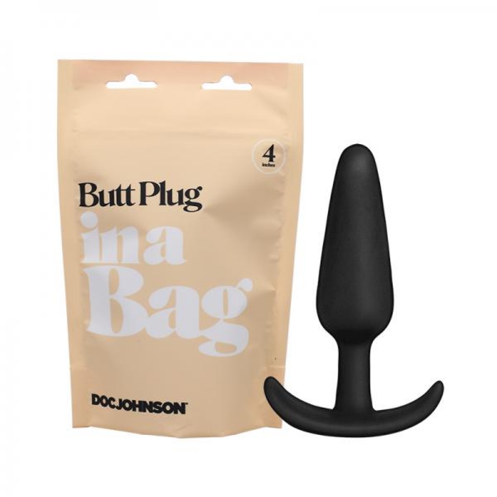 In A Bag Butt Plug 4in Black