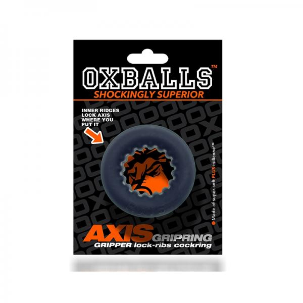 Oxballs Axis Rib Griphold Cockring Black Ice