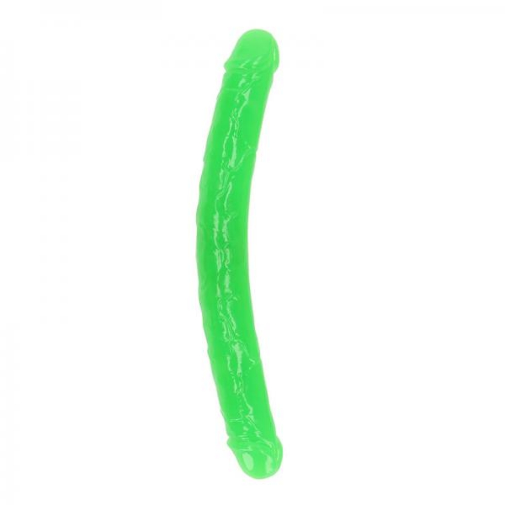 Realrock Glow In The Dark Double Dong 15 In. Dual-ended Dildo Neon Green