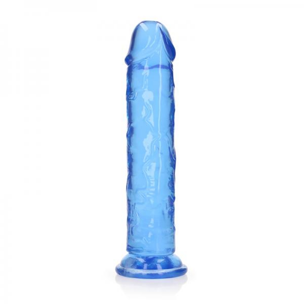 Realrock Crystal Clear Straight 11 In. Dildo Without Balls Blue