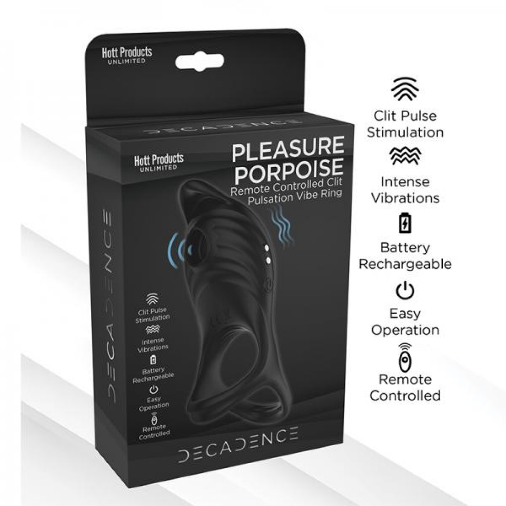Decadence Pleasure Porpoise Penis Ring/clit Stimulator With Remote Control