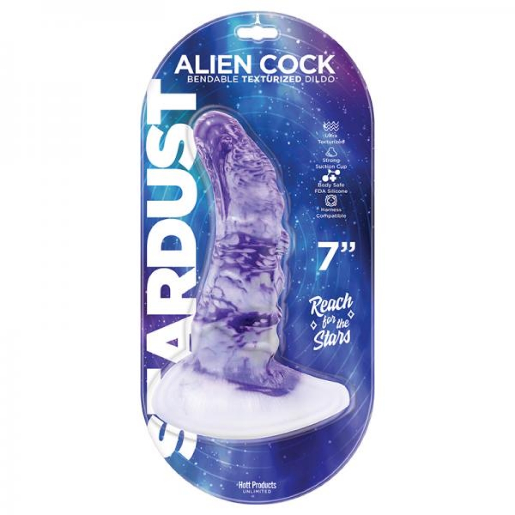 Stardust Alien Penis Silicone Textured Dildo 7in