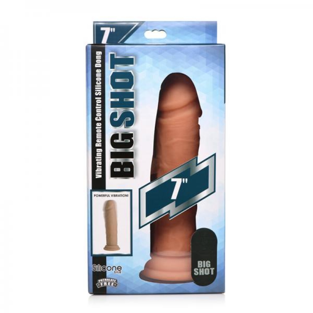 Big Shot 7 In. Vibrating Dildo With Remote Control Light