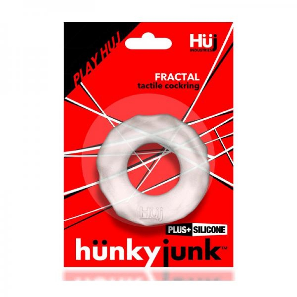 Hunkyjunk Fractal Tactile Cockring Clear Ice