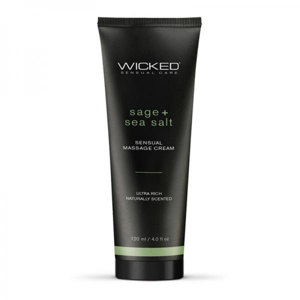Wicked Sage + Sea Salt Sensual Massage Cream 4 Oz.