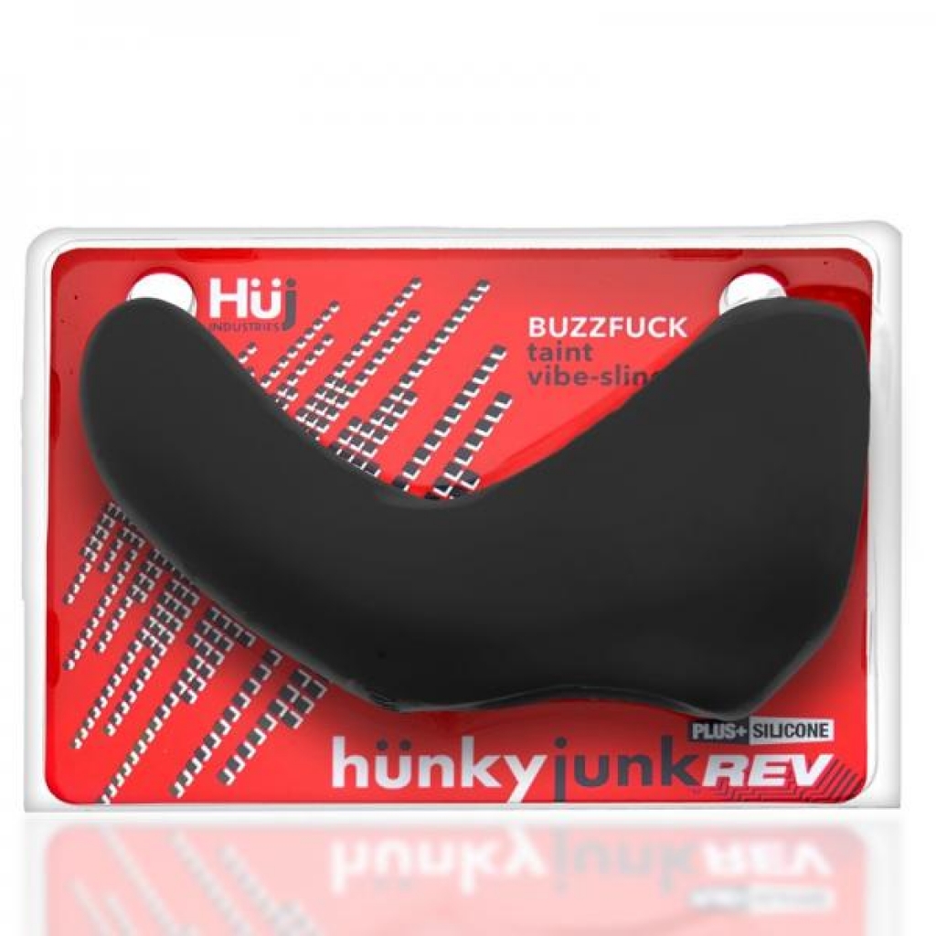Hunkyjunk Buzzfuck Penis & Ball Sling With Taint Vibrator Tar Ice