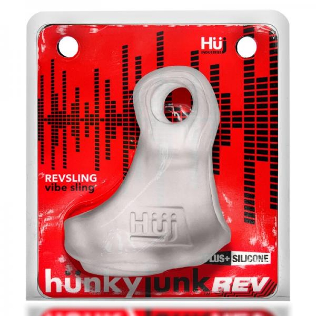 Hunkyjunk Revsling Penis & Ball Sling With Bullet Vibrator Clear Ice