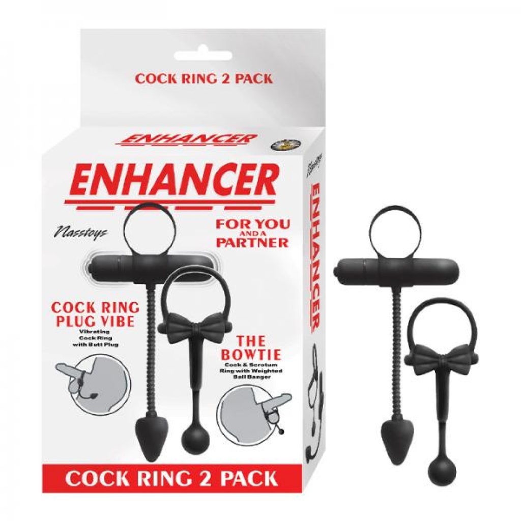 Enhancer Cockring 2 Pack Black