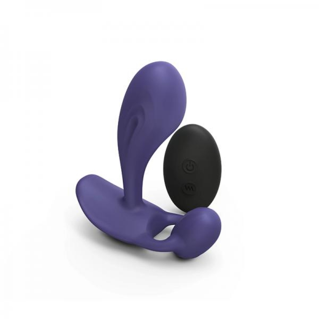 Love To Love Witty Rechargeable Remote-controlled Silicone P & G Vibrator Midnight Indigo