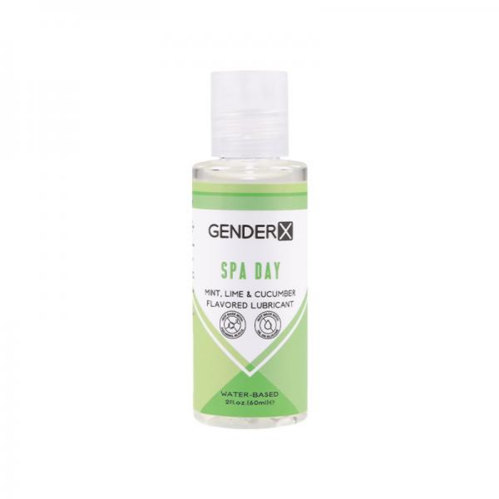Gender X Spa Day Mint, Lime & Cucumber Flavored Water-based Lubricant 2 Oz.