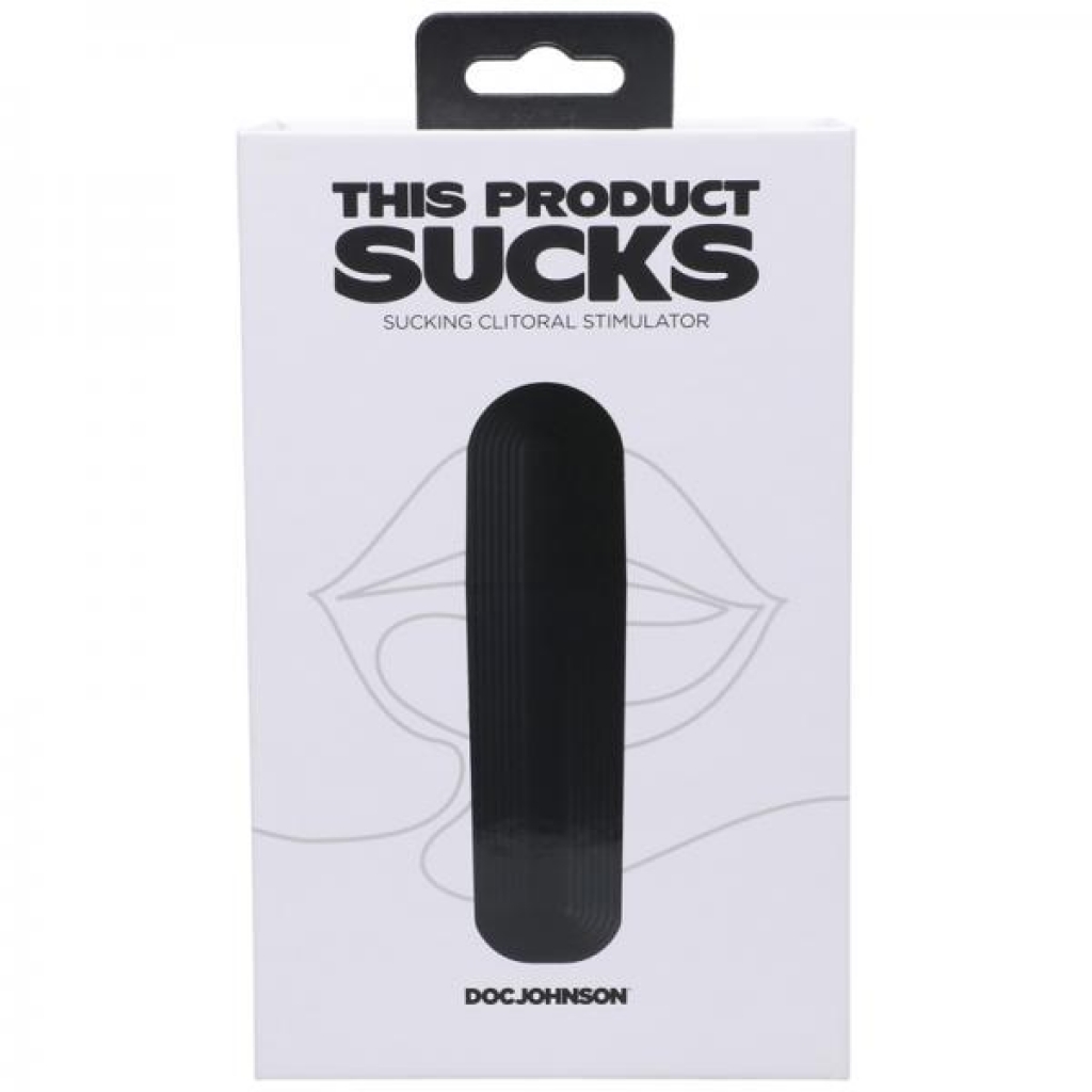 This Product Sucks Rechargeable Silicone Lipstick Sucking Clitoral Stimulator Black