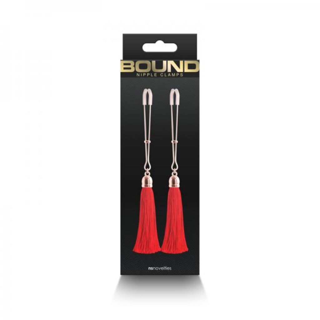 Bound Nipple Clamps T1 Red