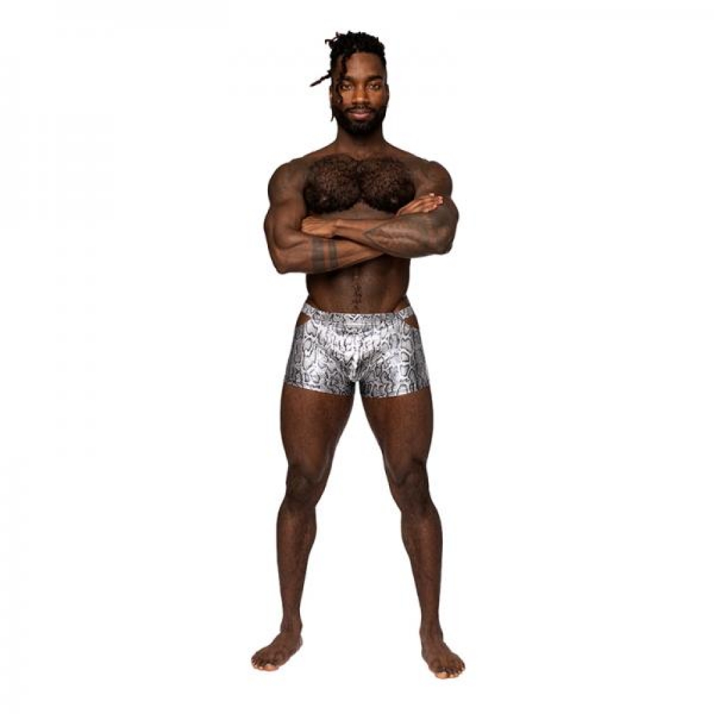 Male Power S'naked Pouch Short Silver/black S