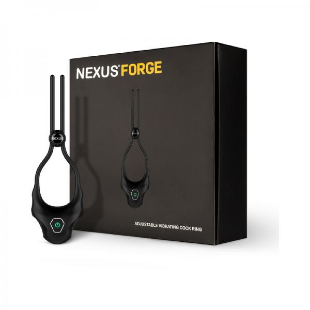 Nexus Forge Adjustable Vibrating Penis Ring Black