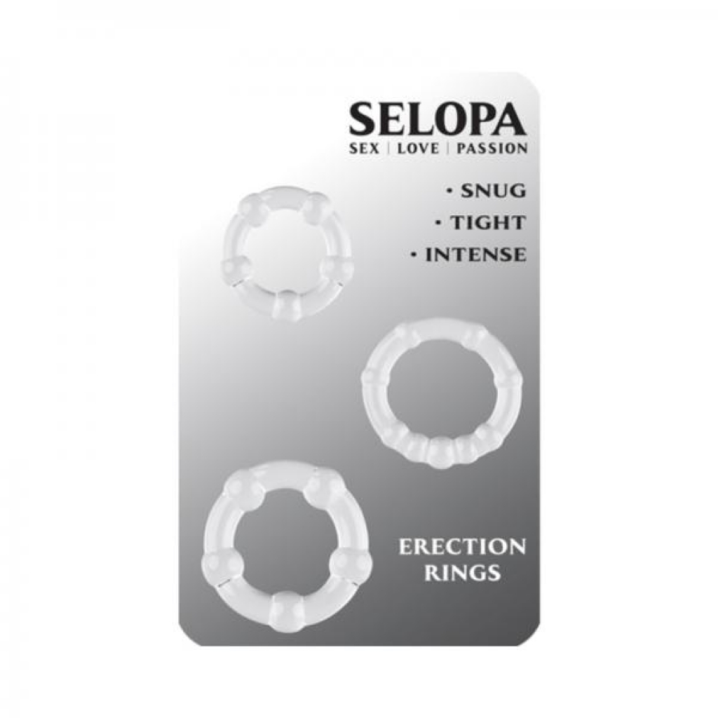 Selopa Erection Rings Penis Ring Set Clear