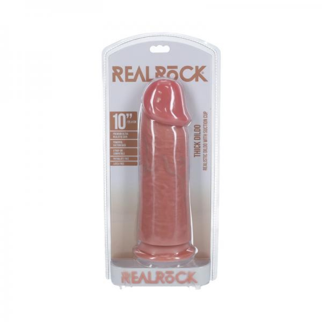 Realrock Extra Thick 10 In. Dildo Beige