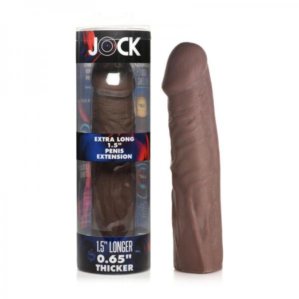 Jock Extra Long Penis Extension Sleeve 1.5in Dark