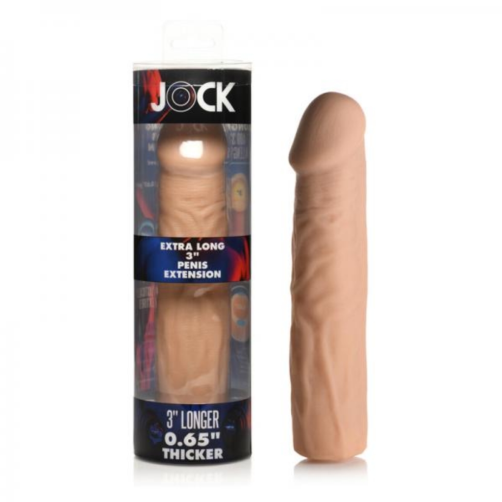 Jock Extra Long Penis Extension Sleeve 3in Light