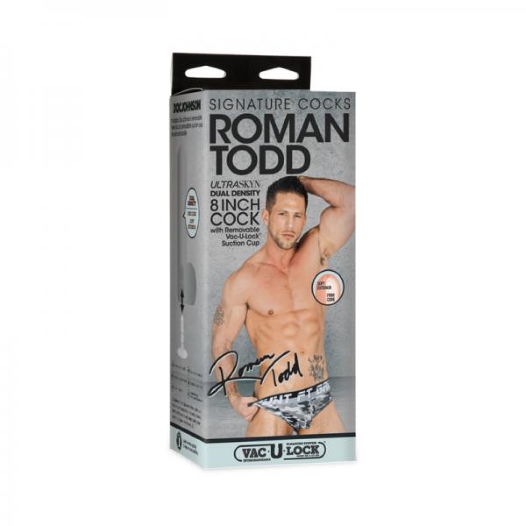 Signature Cocks Roman Todd Ultraskyn Penis With Removable Vac-u-lock Suction Cup 8in Vanilla
