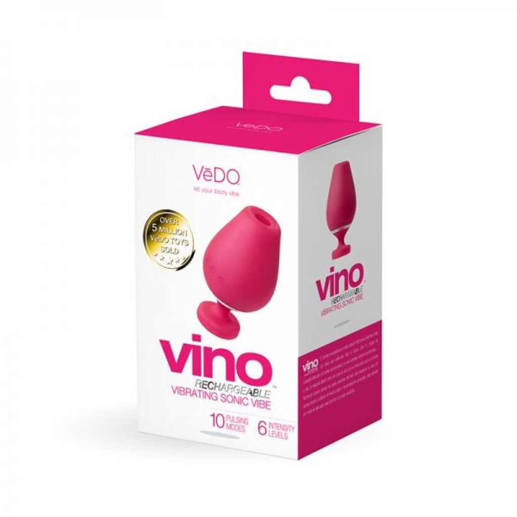 Vedo Vino Rechargeable Vibrating Sonic Vibe Pink