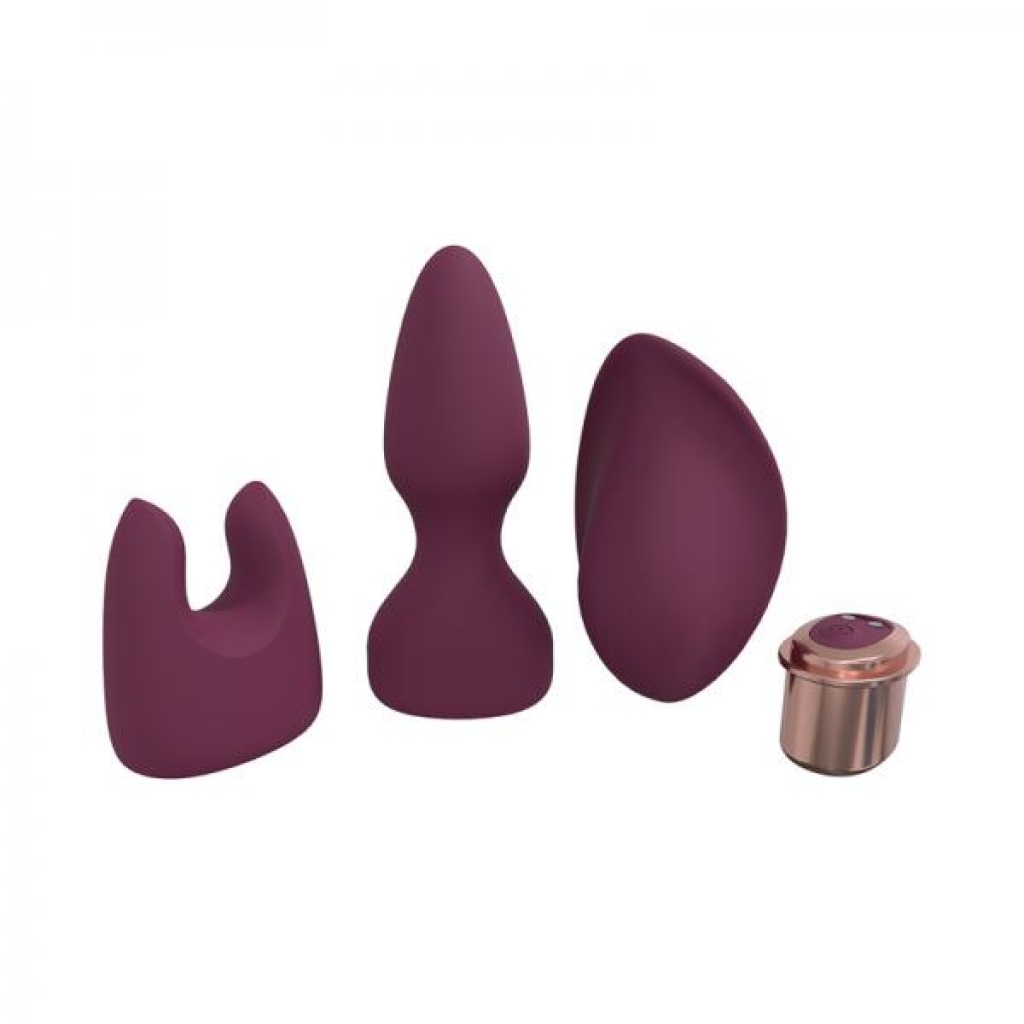 Loveline Ultimate Kit 10 Speed Silicone Rechargeable Waterproof Burgundy