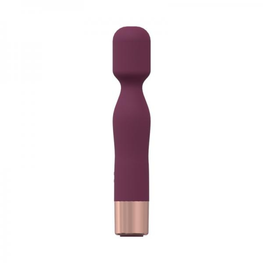 Loveline Glamour 10 Speed Mini-wand Silicone Rechargeable Waterproof Burgundy