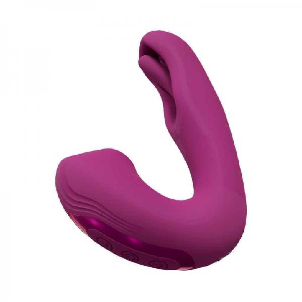 Vive Yuna Rechargeable Dual Motor Airwave Vibrator With Innovative G-spot Flapping Stimulator Pink