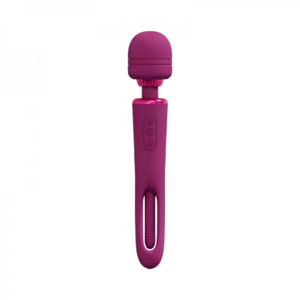 Vive Kiku Rechargeable Double Ended Wand With Innovative G-spot Flapping Stimulator Pink