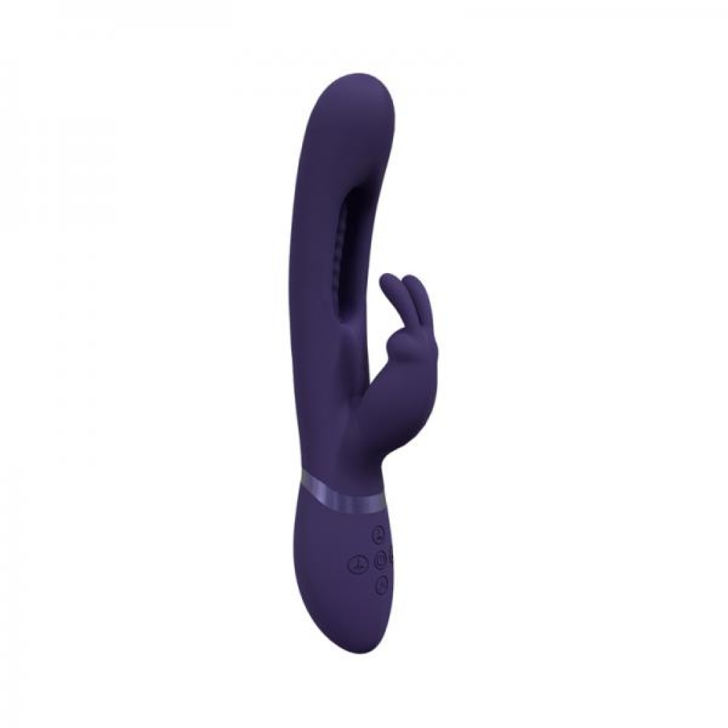 Vive Mika Rechargeable Triple Motor Vibrating Rabbit With Innovative G-spot Flapping Stimulator Purp