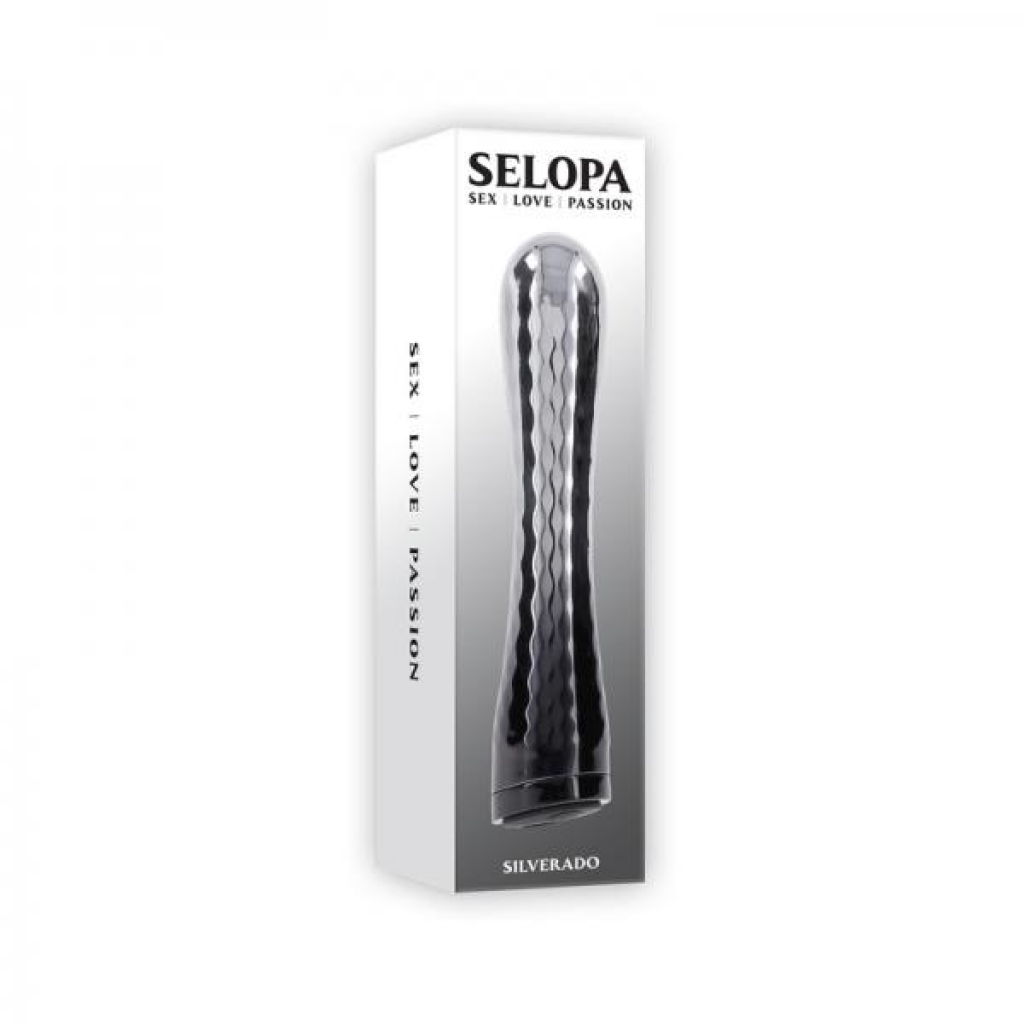 Selopa Silverado Rechargeable Vibrator Abs Plastic & Silicone Silver/black