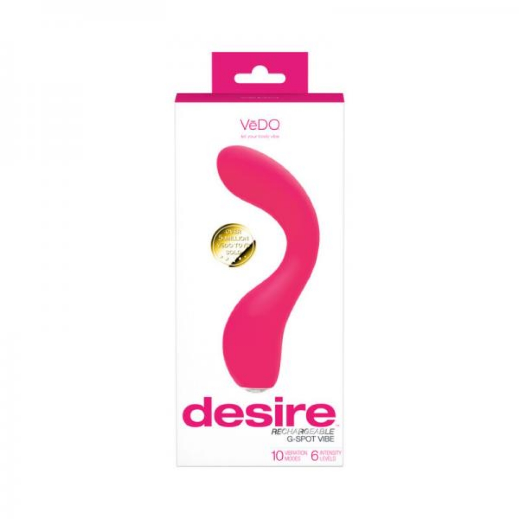 Vedo Desire Rechargeable G-spot Vibe Pink