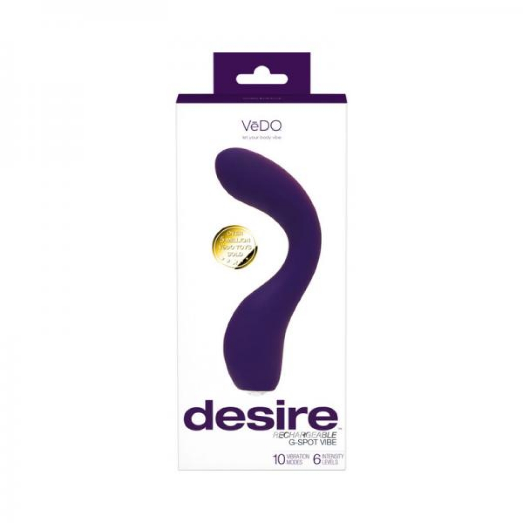 Vedo Desire Rechargeable G-spot Vibe Purple