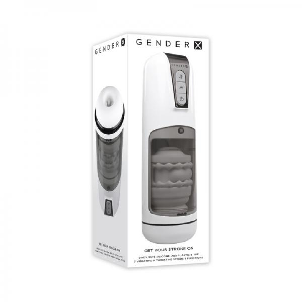Gender X Get Your Stroke On Rechargeable Stroker Tpe White