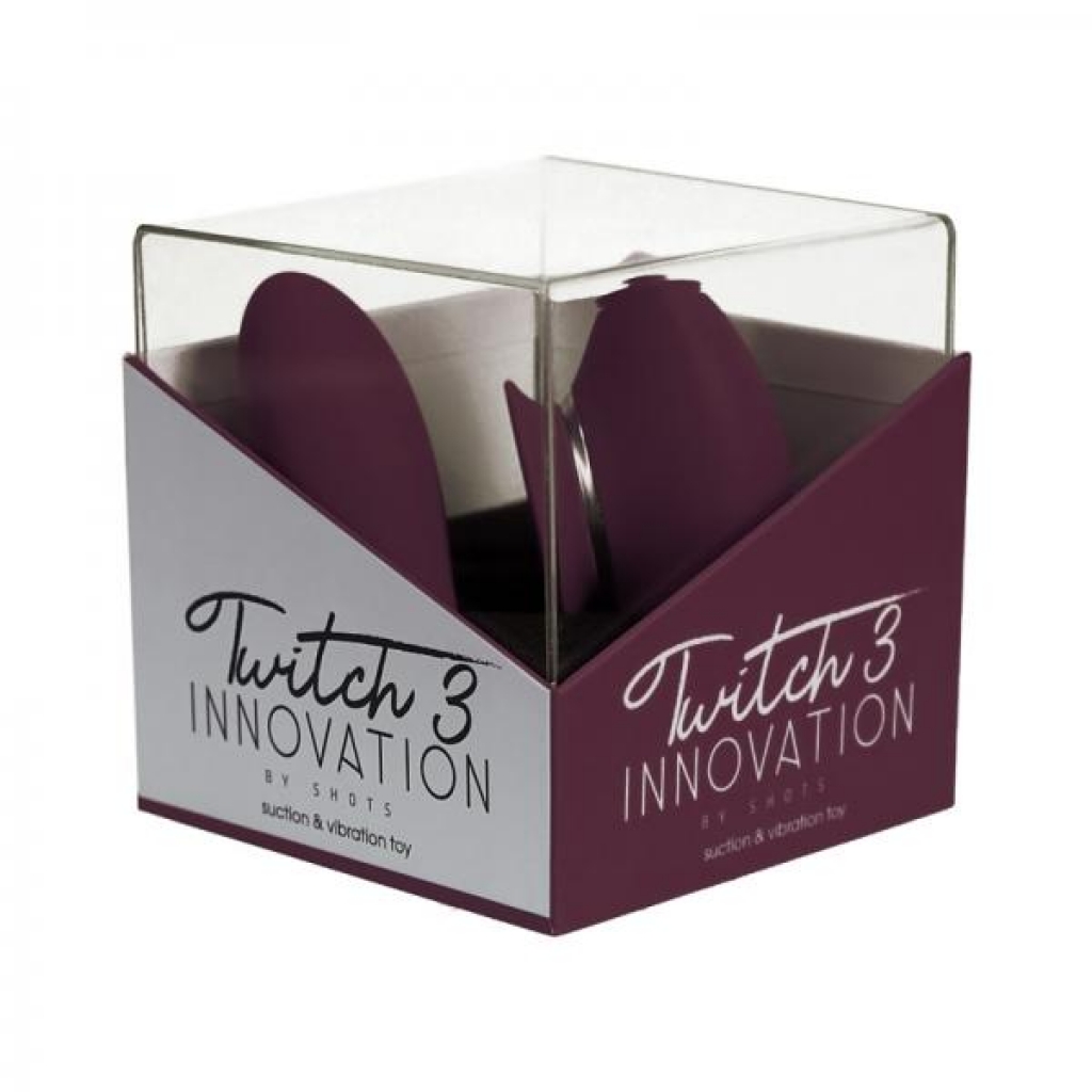 Twitch 3 Silicone Rechargeable Vibrator & Suction Burgundy