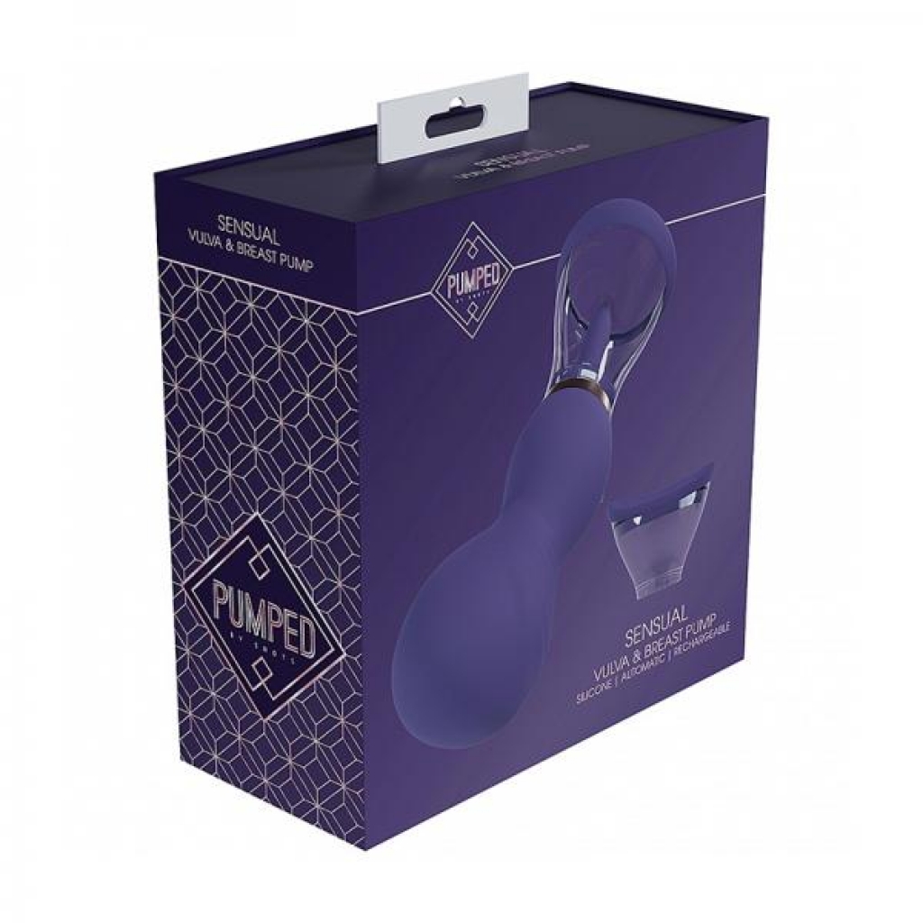Pumped Sensual Automatic Rechargeable Vulva & Breast Pump Purple