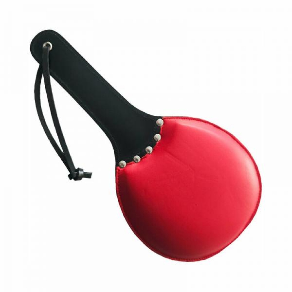 Rouge Leather Padded Ping Pong Paddle Black/red