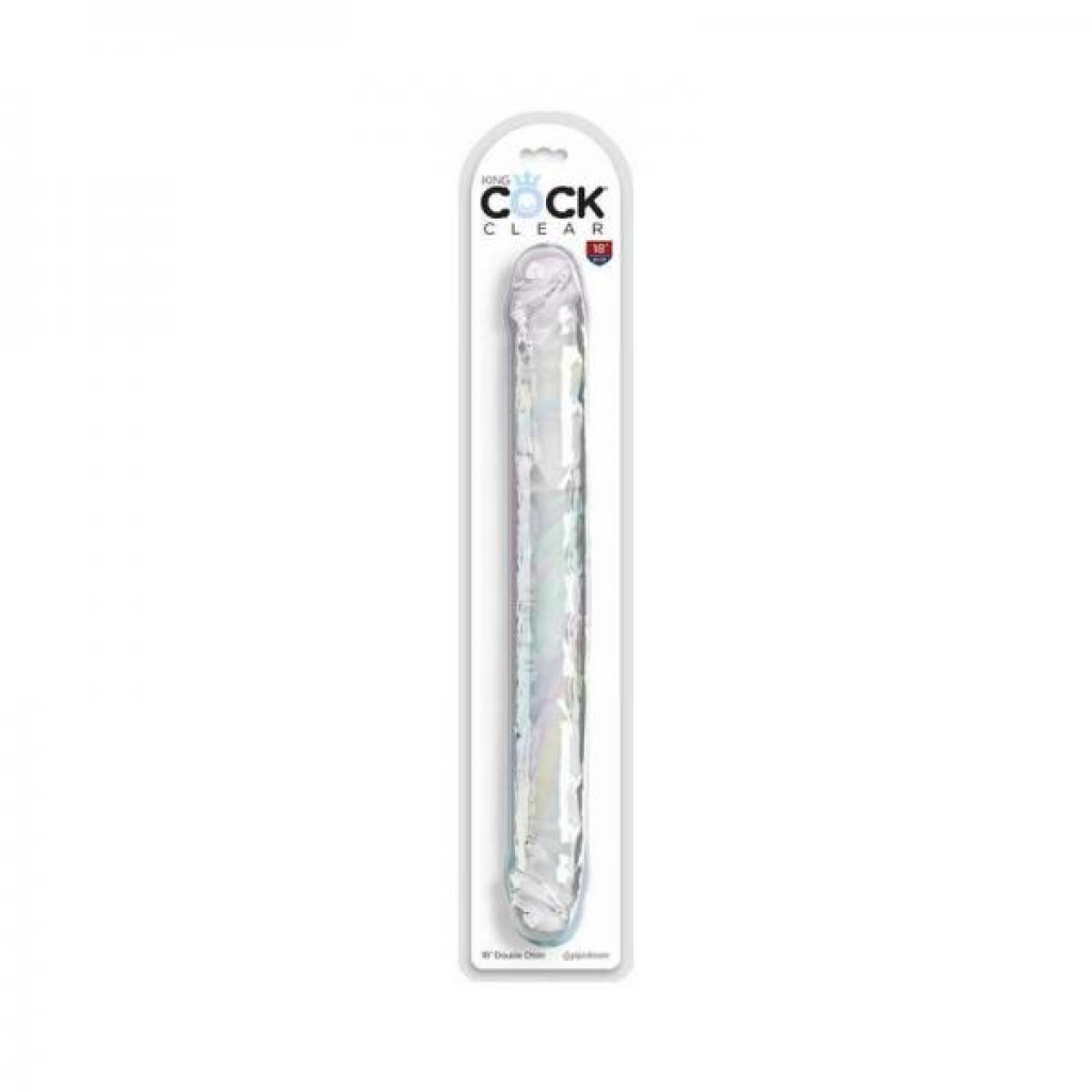 King Penis Double Dildo 18 In. Clear